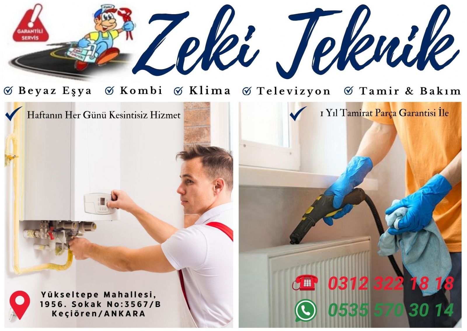 Yükseltepe Kombi Bakımı Petek Temizleme